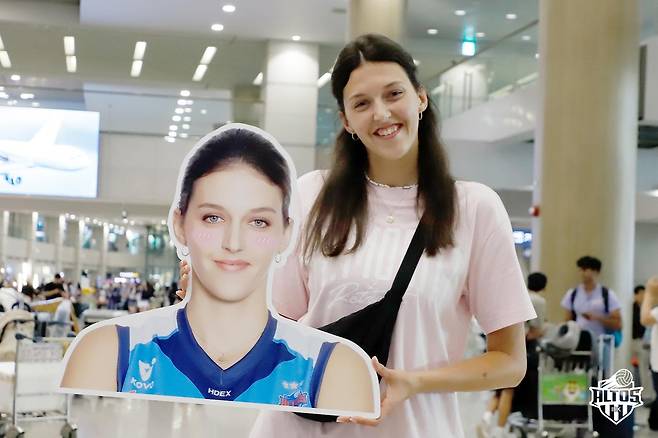 조기 입국한 IBK기업은행의 외국인 선수 빅토리아 [IBK기업은행 제공. 재판매 및 DB 금지]