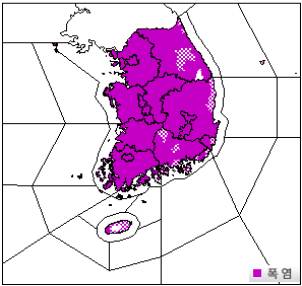 폭염특보 지도.기상청 제공