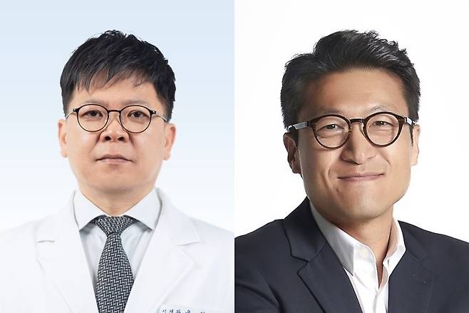 사진 왼쪽부터 분당서울대병원 신경과 윤창호 교수, KAIST 전기·전자공학부 배현민 교수