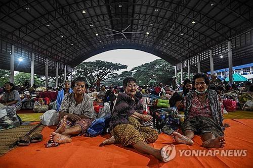 태국 시사껫주 대피소 [AFP 연합뉴스. 재판매 및 DB 금지]