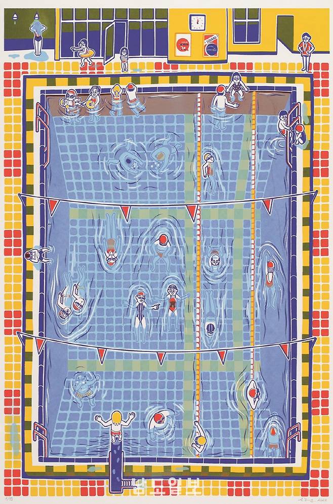 정승원 作 'Swimming Pool Sud Bad'(실크스크린, 100x70㎝, 2023)