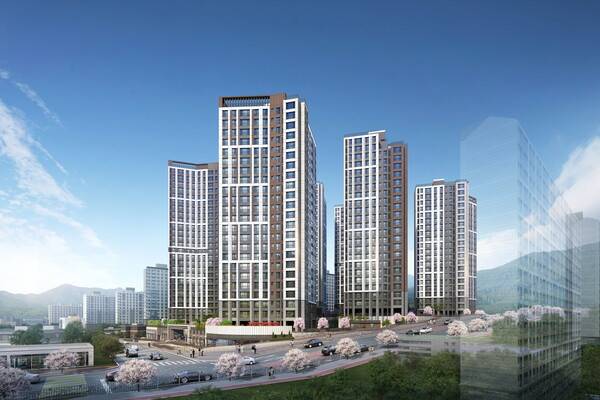 창원시 진해구 자은동에 들어설 '트리븐 창원' 투시도. /두산에너빌리티