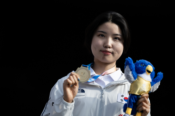 2025 라인-루르 세계대학경기대회 양궁 리커브 여자 개인전 금메달 남수현. /사진=대한양궁협회