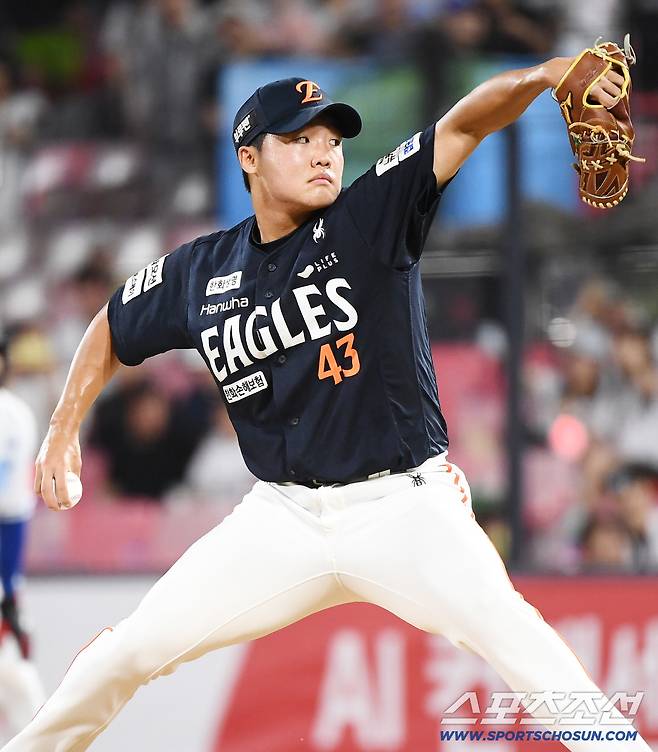 20일 수원 KT위즈파크에서 열린 한화-KT전. 9회말 정우주가 투구하고 있다. 수원=정재근 기자 cjg@sportschosun.com/2025.7.20/