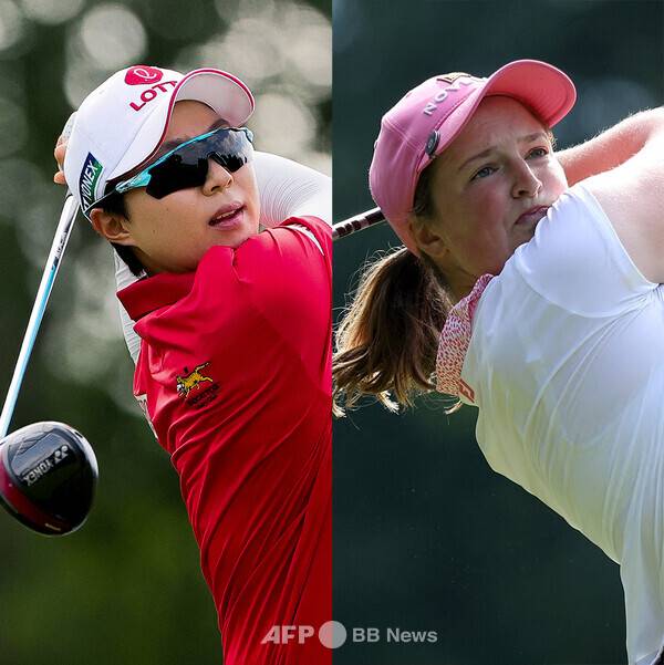 2025년 미국여자프로골프(LPGA) 투어 ISPS한다 스코틀랜드 여자오픈 우승 접전 끝에 단독 2위로 마친 김효주 프로, 우승을 차지한 로티 워드. 사진제공=ⓒAFPBBNews = News1 (사진을 무단으로 사용하지 마십시오)