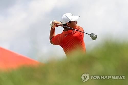 김주형의 스윙. AFP/게티이미지=연합뉴스