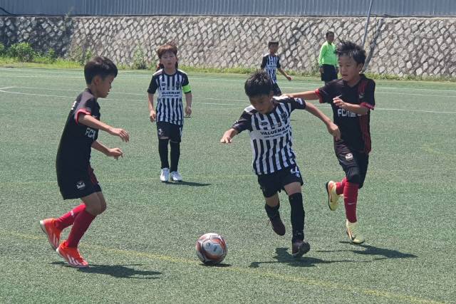 ▲ ‘제19회 금강배 리틀K 전국 유소년 축구대회’ 1차 대회가 26~27일 춘천 일원에서 U9, U10, U12 등 4개 부문으로 열린 가운데 U8 부문 FC서울 풋볼(검은색 유니폼)과 노원UTD 선수들이 경기를 하고 있다.