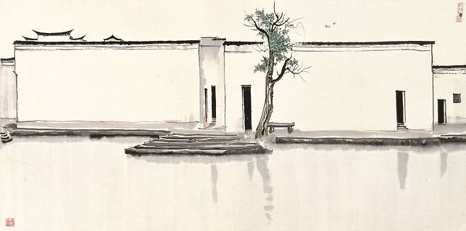 우관중의 ‘두 마리 제비’(1981). 예술의전당 제공