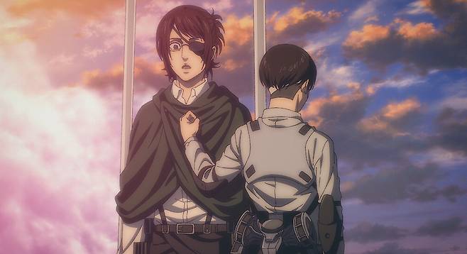 애니메이션 '극장판 진격의 거인 완결편 더 라스트 어택'의 한 장면.  애니플러스
