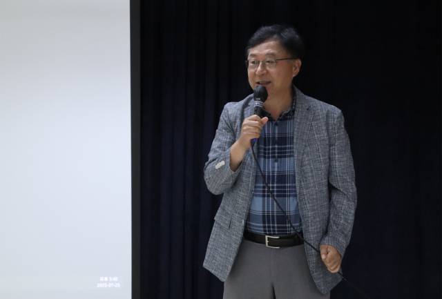 마스턴투자운용 남궁훈 대표이사가 이달 25일 열린 하반기 경영전략회의에서 발언하고 있다. 사진=마스턴투자운용
