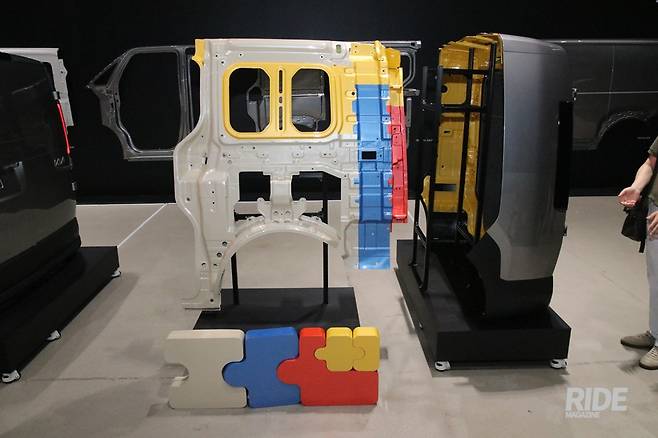 생산 과정에서 색깔이 칠해진 파츠 부분을 넣고 뺌으로써 고객의 요구에 맞춰 차량 제작이 가능하다