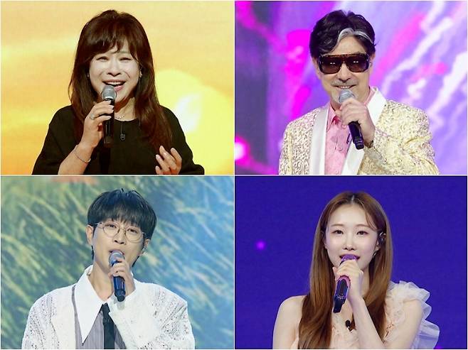 예능 ‘트롯 올스타전: 수요일 밤에’ 노사연, 윤수일, 안성훈, 정서주 (제공: TV CHOSUN)