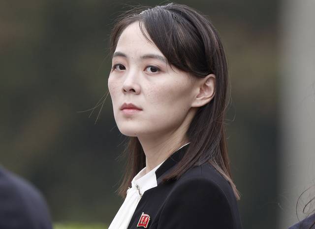 김여정 북한 노동당 부부장이 2019년 3월 베트남 하노이 호치민 묘소에서 열린 헌화식에 참석한 모습. [AP=연합뉴스]