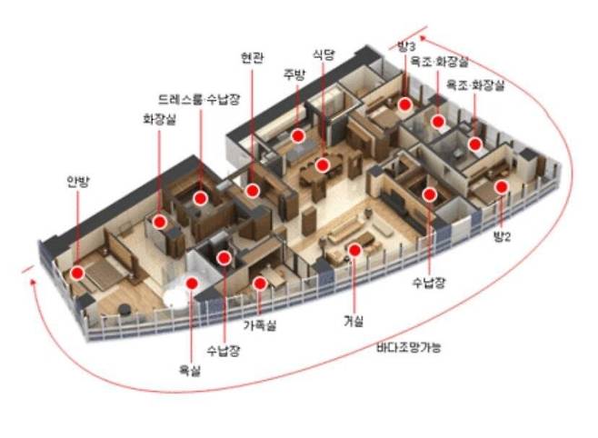 3.jpg 메이드실이 있는 128평 아파트 평면도