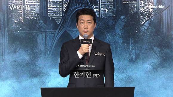 한기현 넷마블네오 뱀피르 PD가 29일 온라인으로 공개된 '뱀피르' 쇼케이스에서 게임 출시 일정과 서비스 방향성을 소개하고 있다. [사진=넷마블]