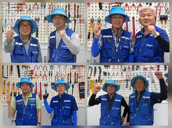 사진 상단 좌측부터 강춘석. 제갈태열. 이명열. 김진범씨. 사진 하단 좌측부터 김지철, 김기환, 김창식 이항규씨. 사진 울산 동구, 김윤호 기자