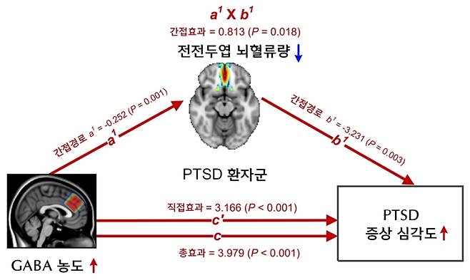 전전두엽 GABA 농도가 뇌혈류량을 통해 PTSD 증상 심각도에 미치는 영향 분석. IBS
