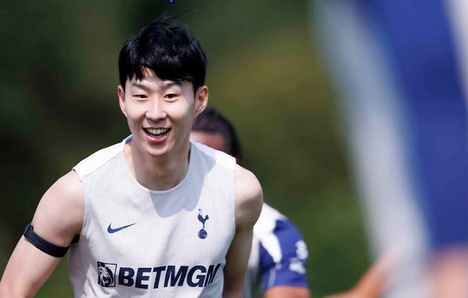 토트넘 홋스퍼 손흥민이 미국 이적이 가까워졌다는 현지 매체의 보도가 나왔다. 사진은 토트넘 프리시즌 훈련에 참석한 손흥민의 모습. /사진=토트넘 홋스퍼 제공