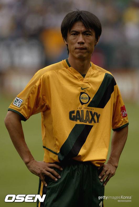 [사진] LA 갤럭시 시절 랄라스(위)와 홍명보 / ⓒGettyimages(무단전재 및 재배포 금지)