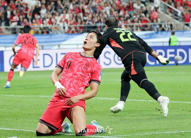 지난달  10일 서울월드컵경기장에서 북중미월드컵 최종예선 마지막 경기인 쿠웨이트전에 출전한 오현규. /사진=강영조 선임기자