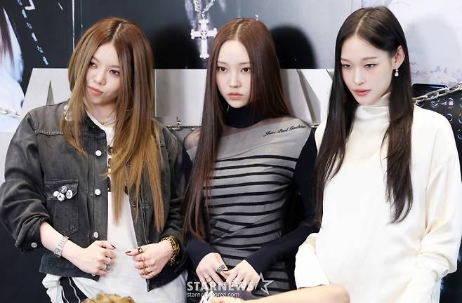 올데이 프로젝트 베일리, 영서, 애니(왼쪽부터) 2025.06.23 /사진=김휘선 기자