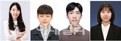 좌측부터 김두리 교수, 정의돈 연구원, 홍리홍 연구원, 고가은 연구원(사진 제공=한양대)