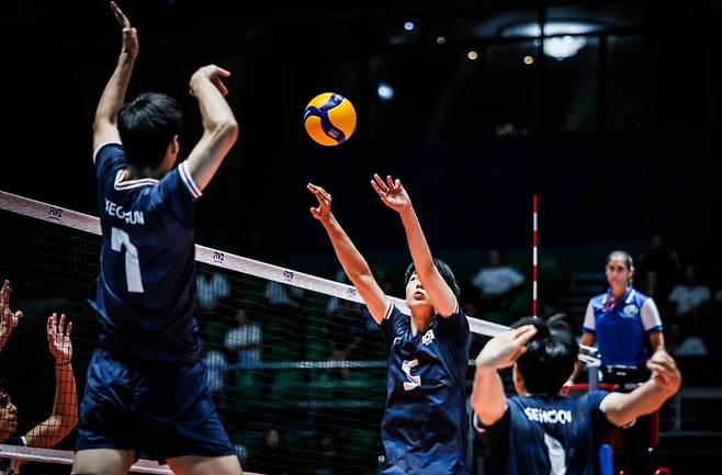 U-19 남자 배구 대표팀. (FIVB 홈페이지 캡처)