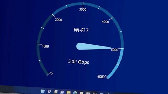 2022년 인텔과 브로드컴이 공동으로 수행한 와이파이7 연동 테스트. 초당 5Gbps 이상 전송 속도를 꾸준히 냈다. (사진=인텔)