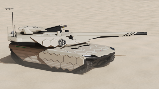 2040년 이후 수소연료전지가 적용될 현대로템의 차세대 전차 조감도. 현대로템 제공