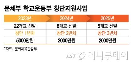 문체부 학교운동부 창단지원사업. /그래픽=김지영 기자.