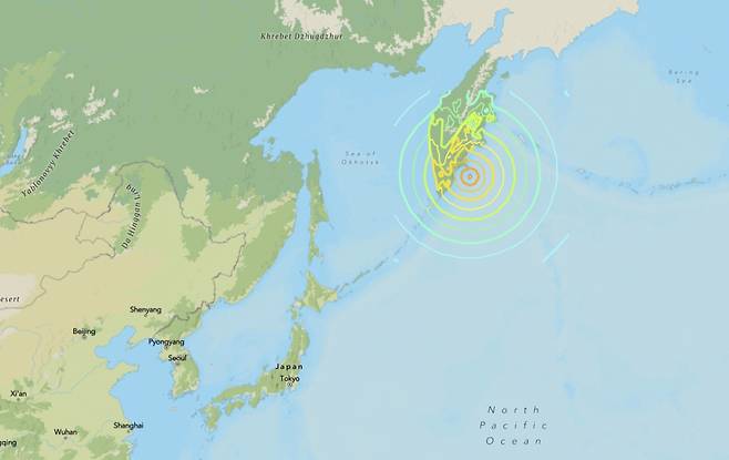 지진 발생 지점/사진=미국 지질조사국