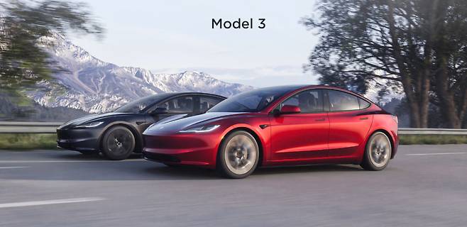 LG에너지솔루션의 NCM 배터리를 탑재한 테슬라 ‘모델 3’  [테슬라코리아 제공]