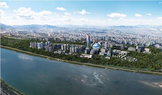 K-스타월드 등이 조성될 하남 미사섬 일대 조감도. 하남시 제공