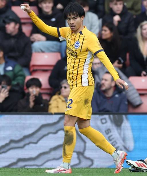 브라이튼 공격수 미토마 카오루. /사진=브라이튼 공식 SNS 갈무리