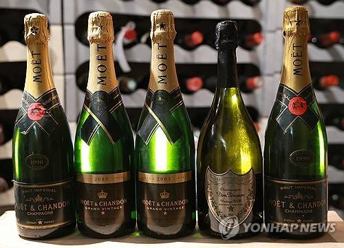 LVMH가 수출하는 모에 샹동 샴페인 [로이터 연합뉴스 자료사진. 재판매 및 DB 금지]