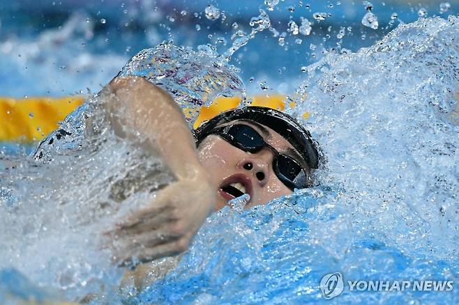 황선우의 역영 [AFP=연합뉴스]