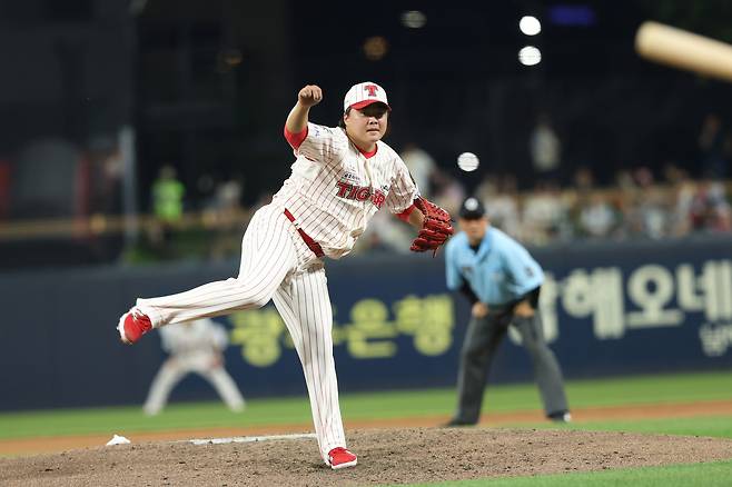 KIA 타이거즈 이적 후 첫 등판에서 승리를 챙긴 한재승. (KIA 타이거즈 제공)