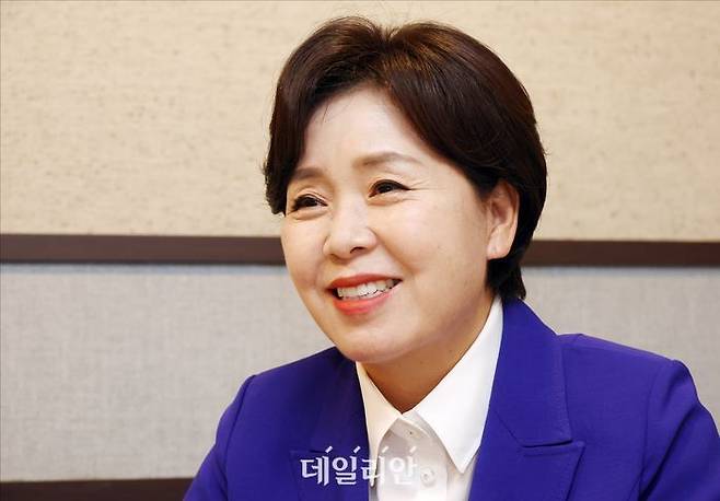 국민의힘 당대표 출마를 선언한 양향자 국민의힘 전 의원이 지난 29일 서울 여의도의 한 사무실에서 데일리안과 인터뷰를 하고 있다. ⓒ데일리안 홍금표 기자