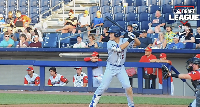 현지시간으로 20, 21일 경기에서 2경기 연속 홈런을 쏘아 올린 차승준. MLB 드래프트 SNS 캡처