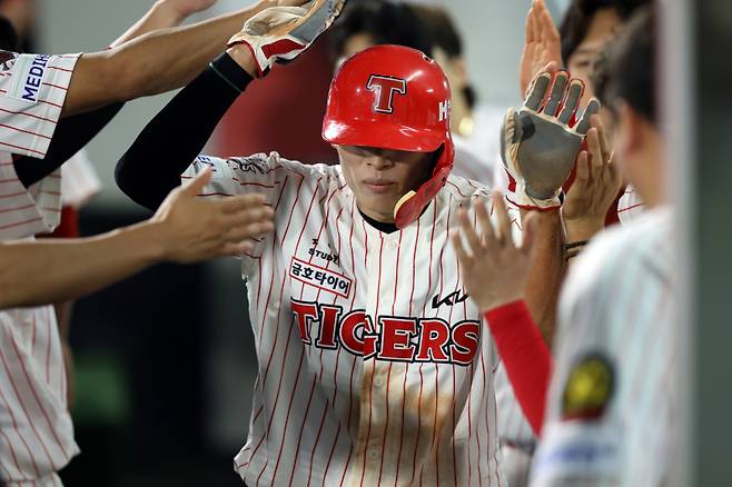 올 시즌 공격에서 눈을 뜬 김호령. 최근 활약도 인상적이다. KIA 제공