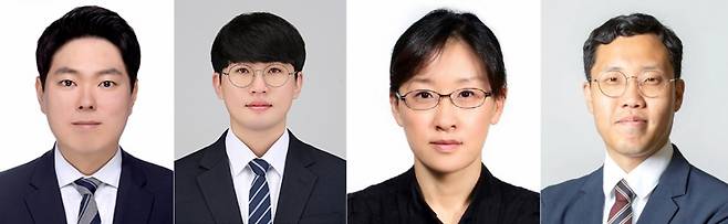 최시혁 금오공대 기계공학부 교수, 윤지원 석박사통합과정, 최선희 KIST 박사, 김경학 한양대 화학공학과 교수.(왼쪽부터)/사진제공=금오공대
