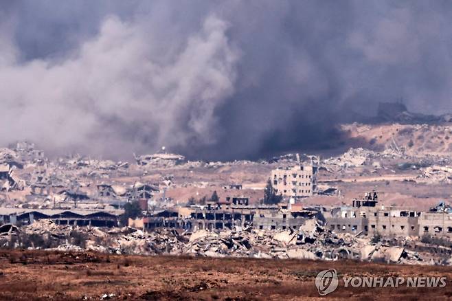 폐허가 된 가자지구 [AFP 연합뉴스 자료사진 재판매 및 DB 금지]
