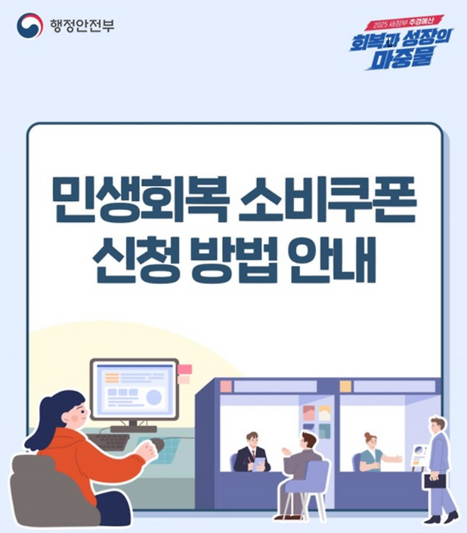 '민생회복 소비쿠폰(민생회복지원금)' 신청 기간 및 신청 방법, 지급 철차 ©행정안전부&nbsp;