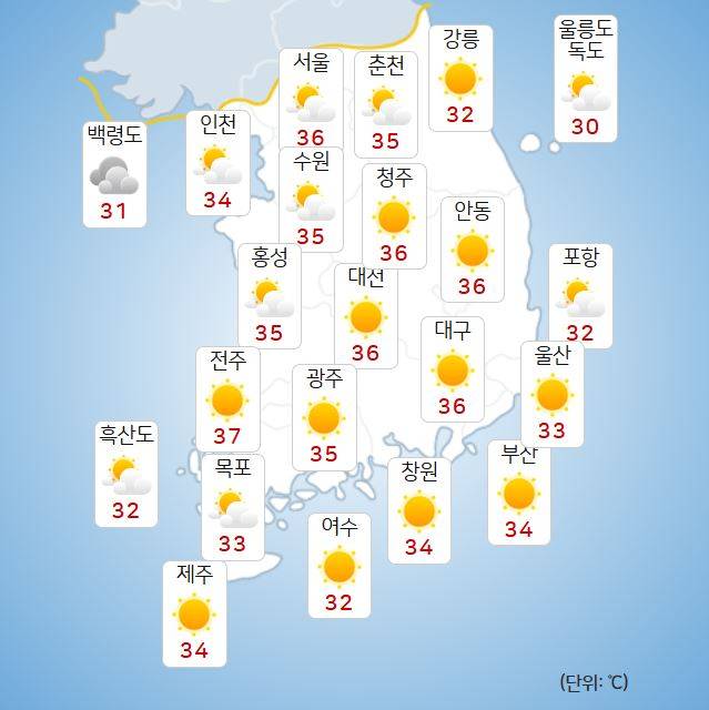 ⓒ기상청: 오늘(1일) 날씨
