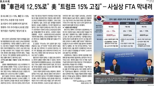 ▲1일 동아일보.