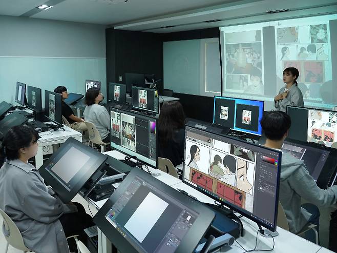 대학교 애니메이션학과 강의 모습. 노컷뉴스DB