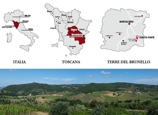 산탄티모와 테누타 판티 위치.
