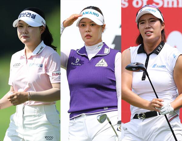 2025년 한국여자프로골프(KLPGA) 투어는 신설 대회인 오로라월드 레이디스 챔피언십에 출전한 서어진, 김리안, 최민경 프로가 2라운드에서 경기하는 모습이다. 사진제공=KLPGA