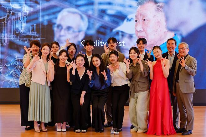 뉴욕 한국문화원에서 협약 후 온드림 앙상블팀 [현대차 정몽구 재단 제공]