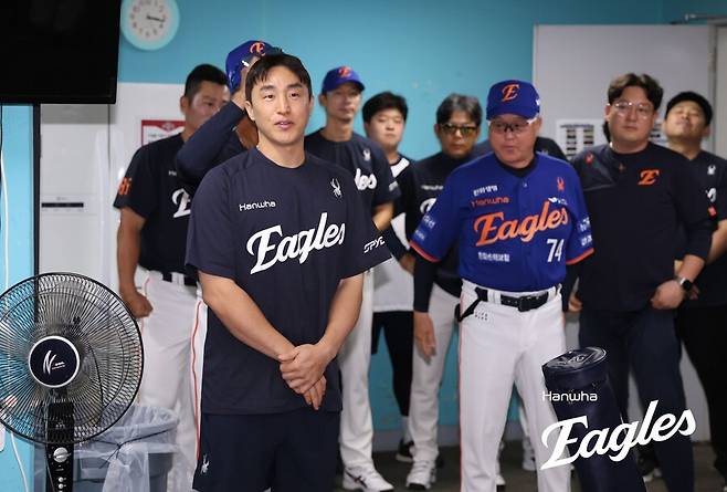 ▲ 동료들과 함께 자신의 경력 첫 한국시리즈를 조준하는 손아섭 ⓒ한화이글스
